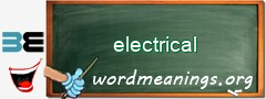 WordMeaning blackboard for electrical